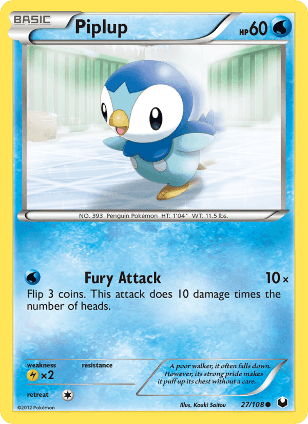 Piplup, carte 27 de Dark Explorers