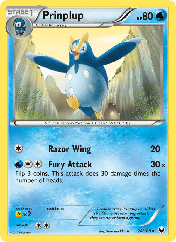 Prinplup, carte 28 de Dark Explorers