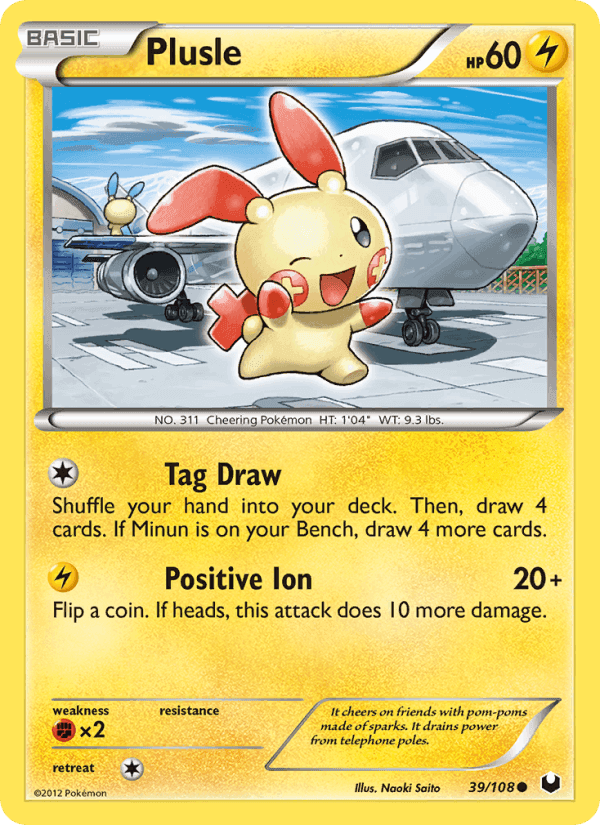 Plusle, card 39 from Dark Explorers