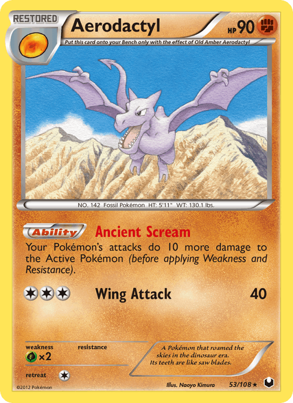 Aerodactyl, card 53 from Dark Explorers