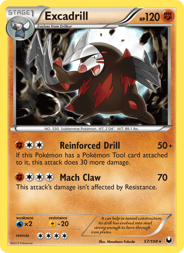 Excadrill, card 57 from Dark Explorers