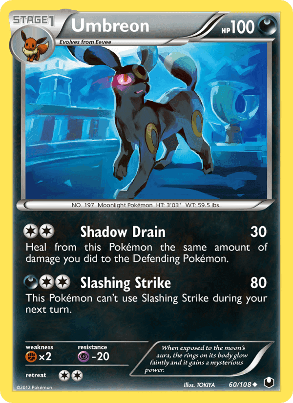 Umbreon, card 60 from Dark Explorers