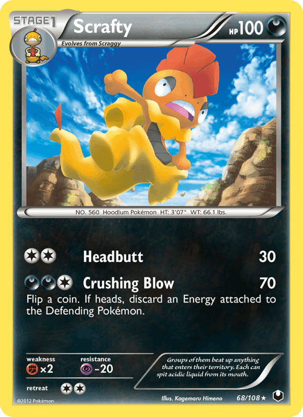 Scrafty, card 68 from Dark Explorers