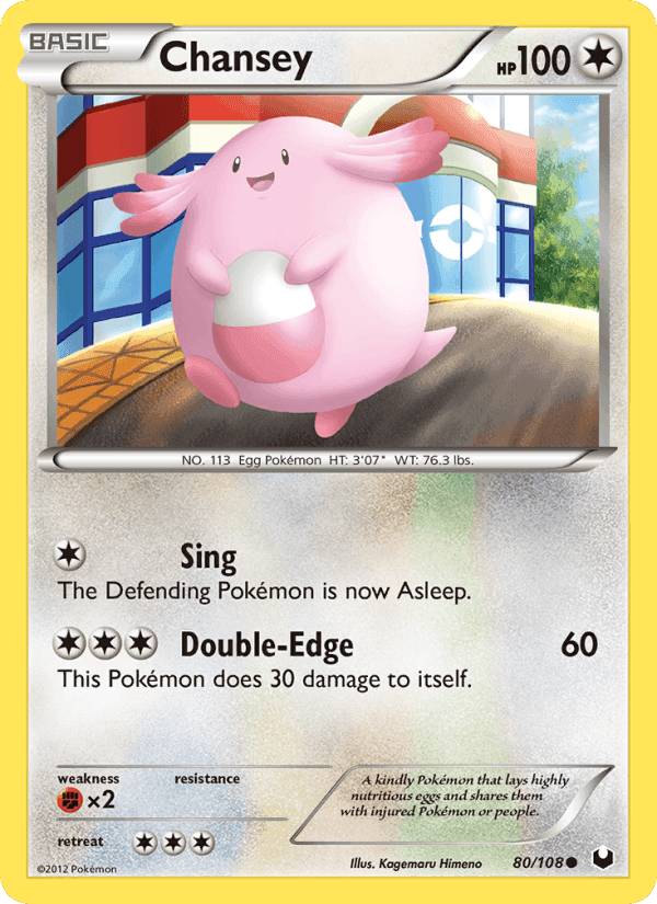 Chansey, card 80 from Dark Explorers