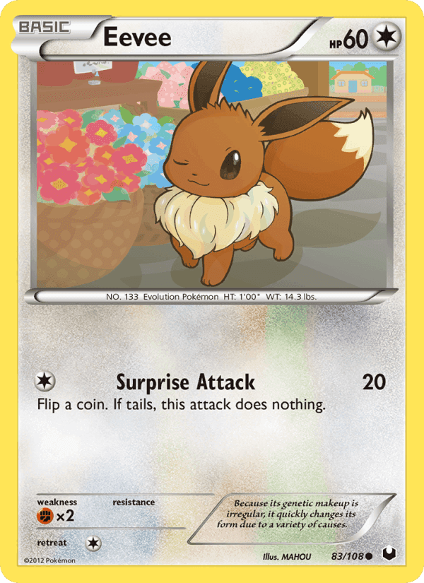 Eevee, card 83 from Dark Explorers