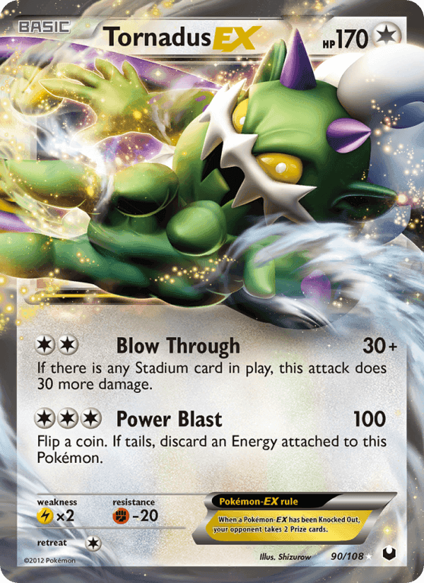 Tornadus-EX, card 90 from Dark Explorers