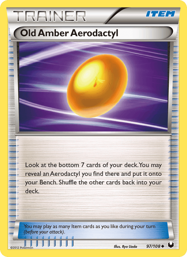 Old Amber Aerodactyl, card 97 from Dark Explorers