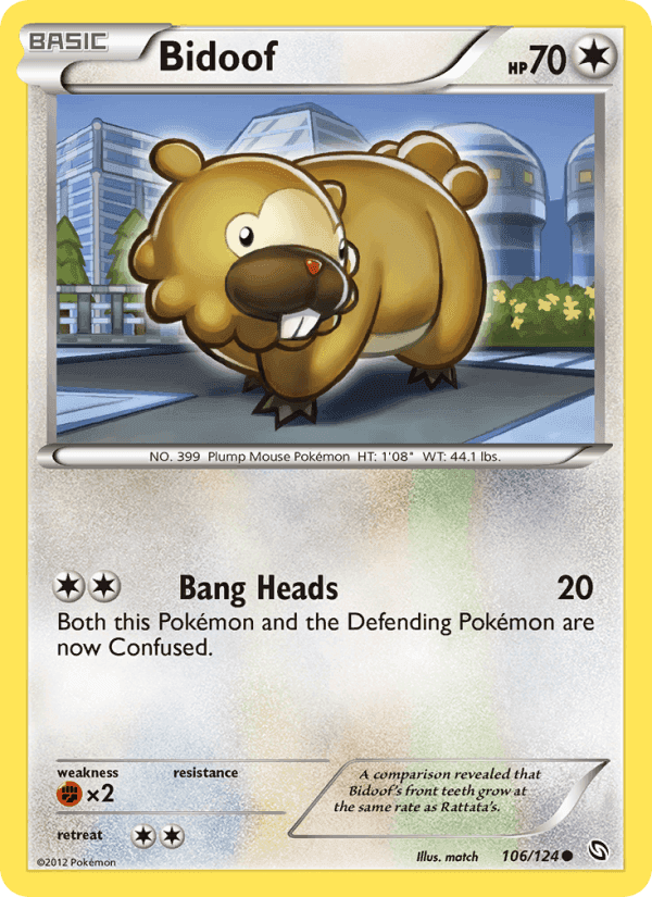 Bidoof, card 106 from Dragons Exalted