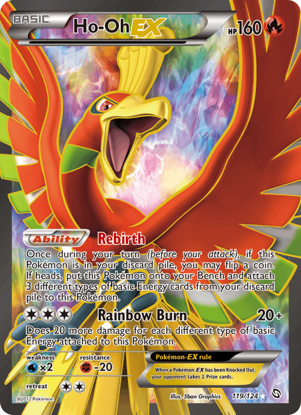 Ho-Oh-EX, card 119 from Dragons Exalted