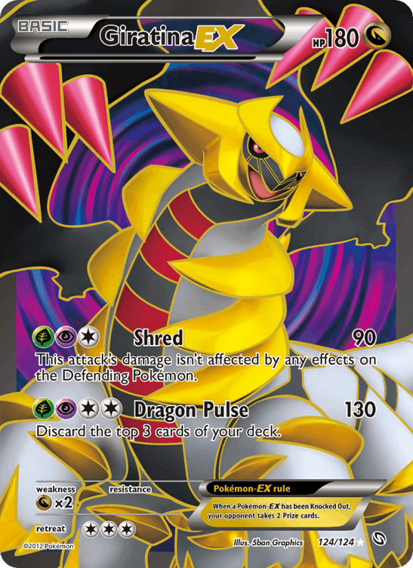 Giratina-EX, card 124 from Dragons Exalted
