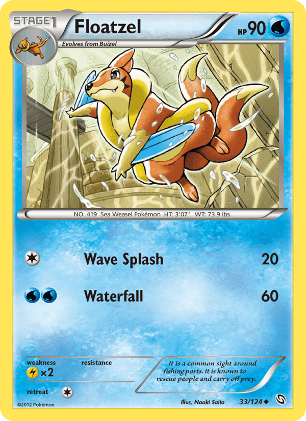 Floatzel, carta 33 di Dragons Exalted