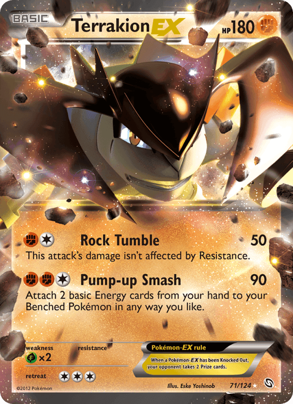 Terrakion-EX, card 71 from Dragons Exalted