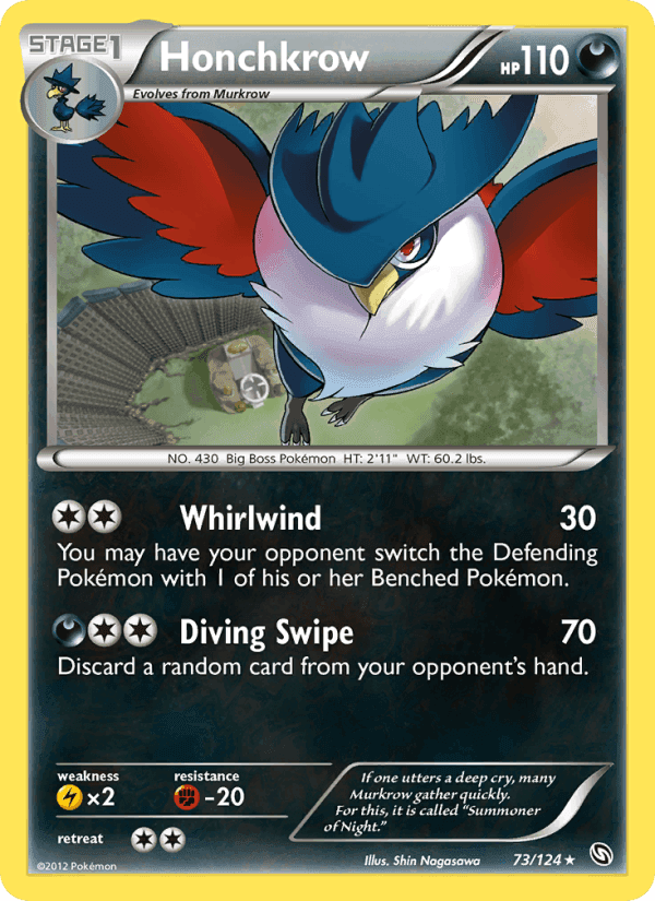 Honchkrow, card 73 from Dragons Exalted
