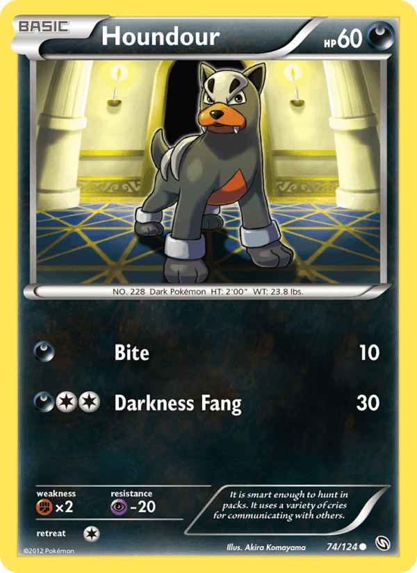 Houndour, card 74 from Dragons Exalted