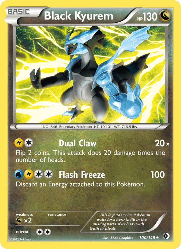Black Kyurem, card 100 from Boundaries Crossed