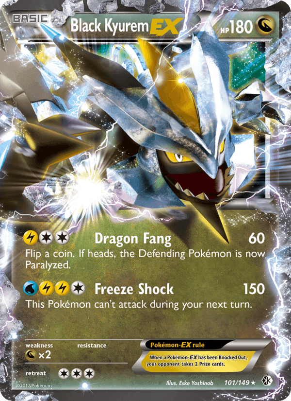 Black Kyurem-EX, card 101 from Boundaries Crossed