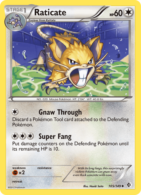 Raticate, card 105 from Boundaries Crossed