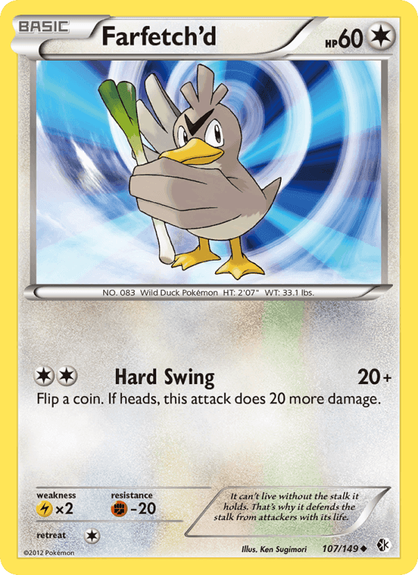 Farfetch’d, card 107 from Boundaries Crossed