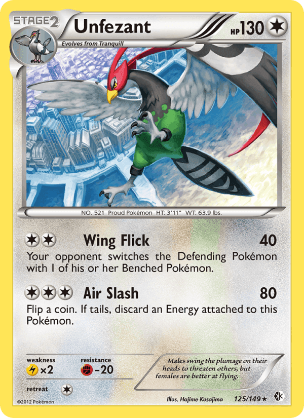 Unfezant, card 125 from Boundaries Crossed