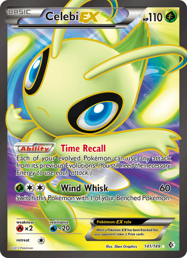 Celebi-EX, card 141 from Boundaries Crossed