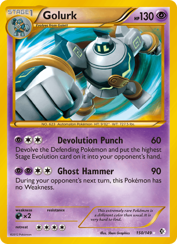 Golurk, card 150 from Boundaries Crossed