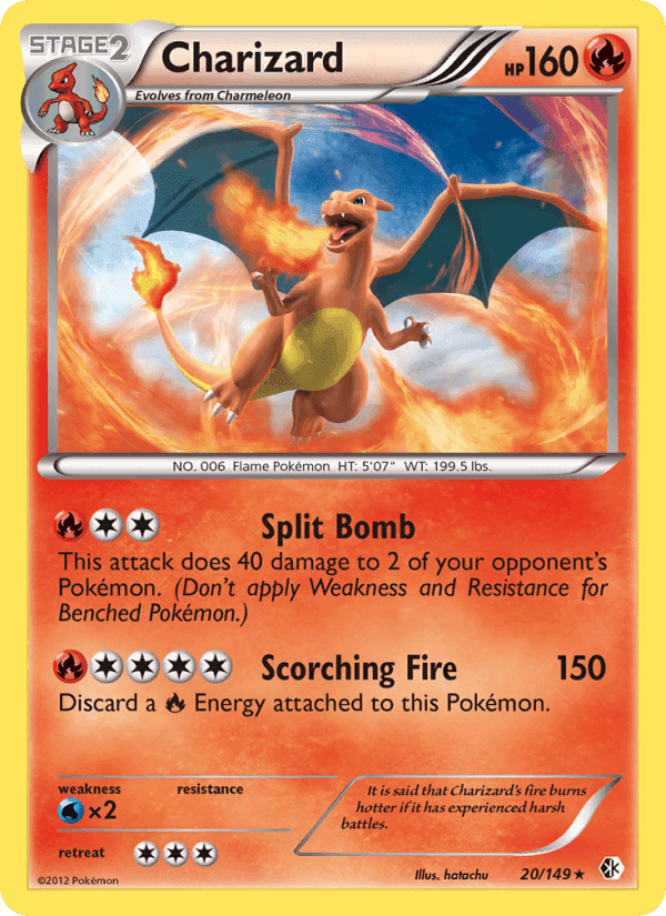 Charizard, carta 20 de Boundaries Crossed