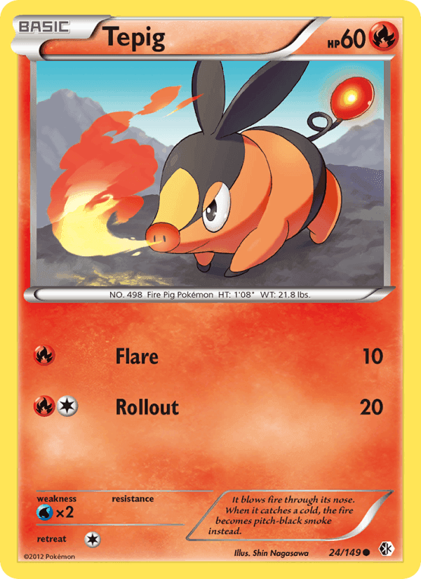 Tepig, carta 24 de Boundaries Crossed