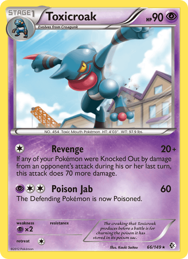 Toxicroak, card 66 from Boundaries Crossed