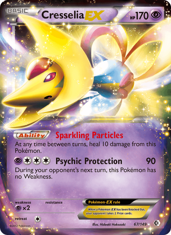 Cresselia-EX, card 67 from Boundaries Crossed