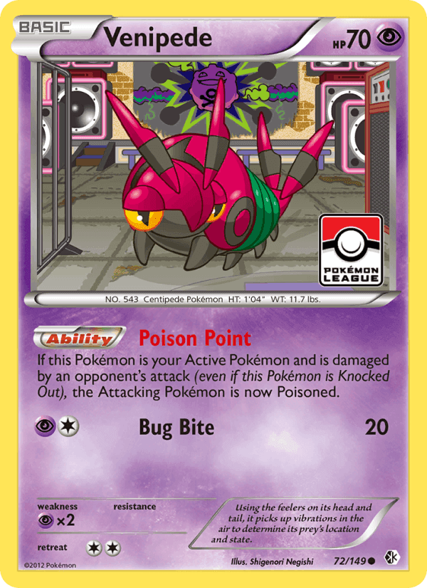 Venipede, card 72 from Boundaries Crossed