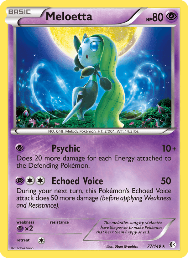 Meloetta, card 77 from Boundaries Crossed