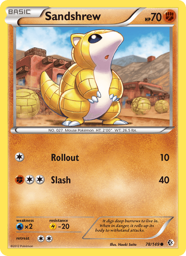 Sandshrew, card 78 from Boundaries Crossed