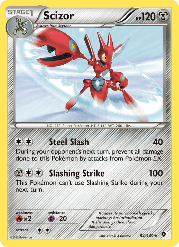 Scizor, card 94 from Boundaries Crossed