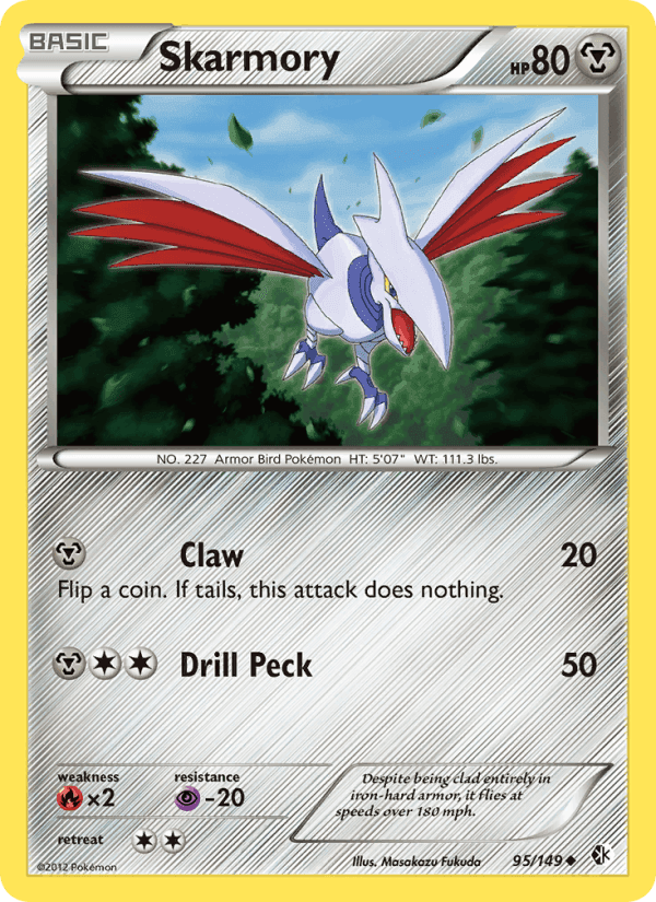 Skarmory, card 95 from Boundaries Crossed