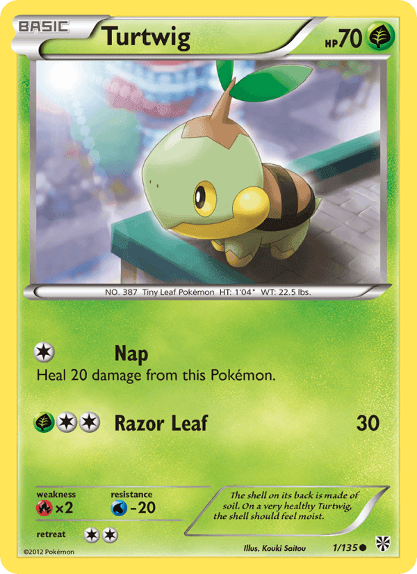 Turtwig, card 1 from Plasma Storm