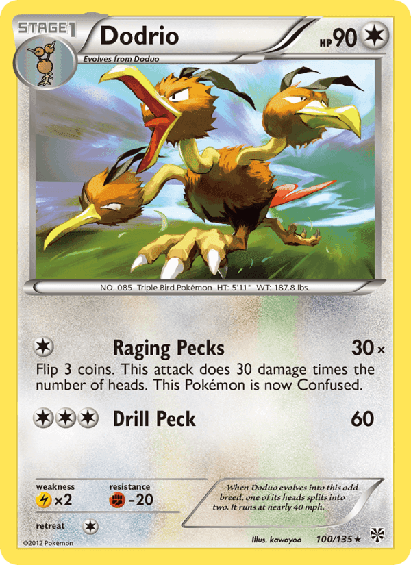 Dodrio, card 100 from Plasma Storm