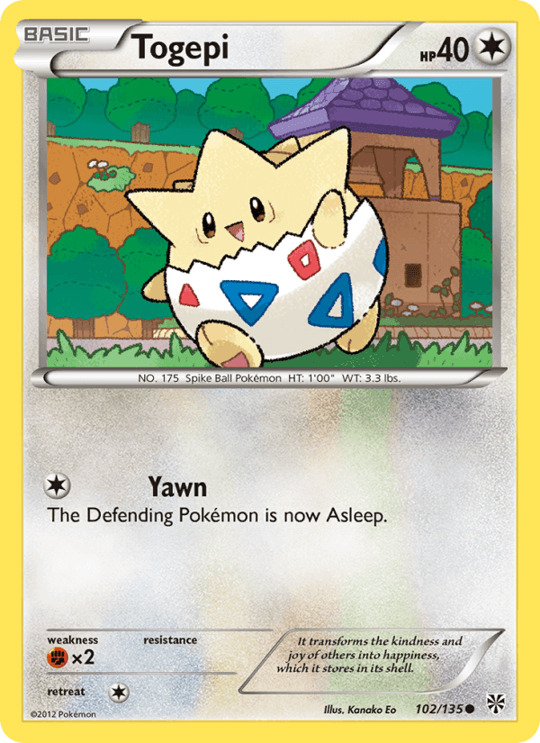 Togepi, card 102 from Plasma Storm