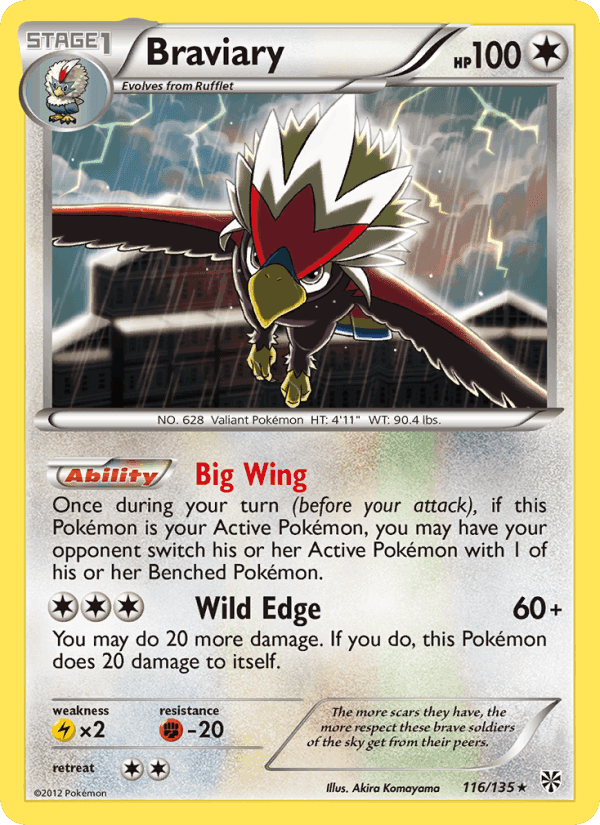 Braviary, card 116 from Plasma Storm