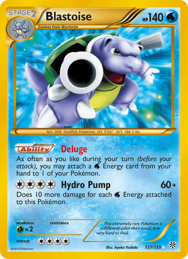 Blastoise, card 137 from Plasma Storm