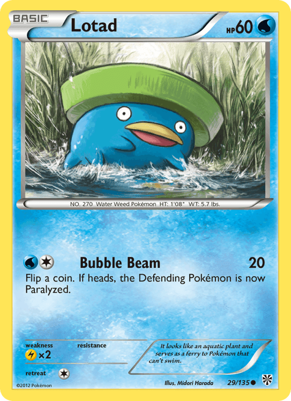 Lotad, carta 29 de Plasma Storm
