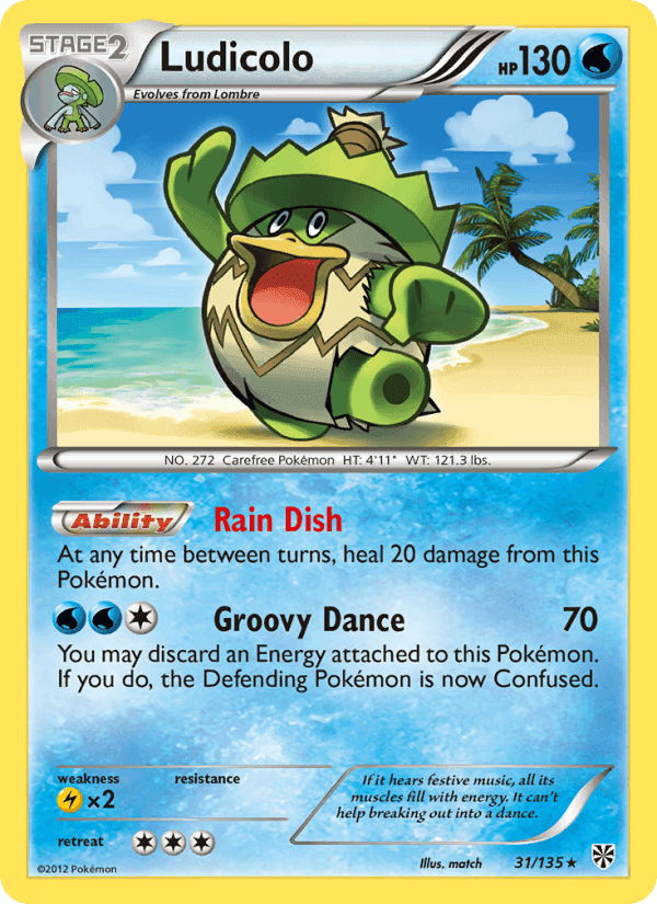 Ludicolo, card 31 from Plasma Storm