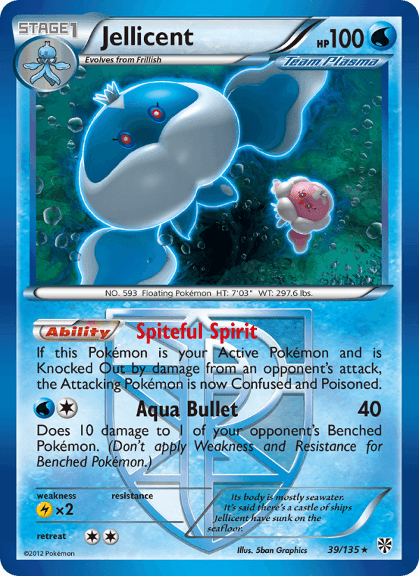 Jellicent, card 39 from Plasma Storm
