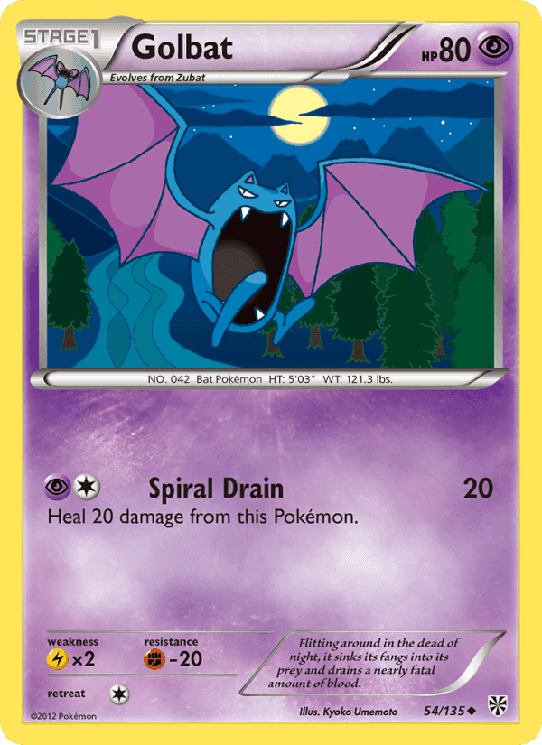 Golbat, card 54 from Plasma Storm