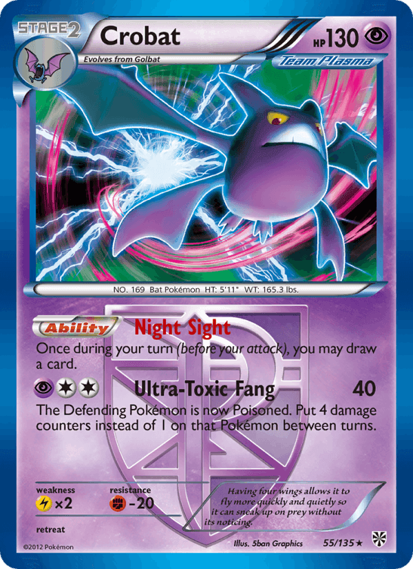 Crobat, carta 55 de Plasma Storm