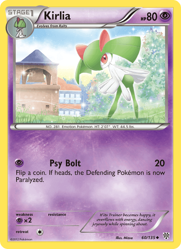 Kirlia, card 60 from Plasma Storm