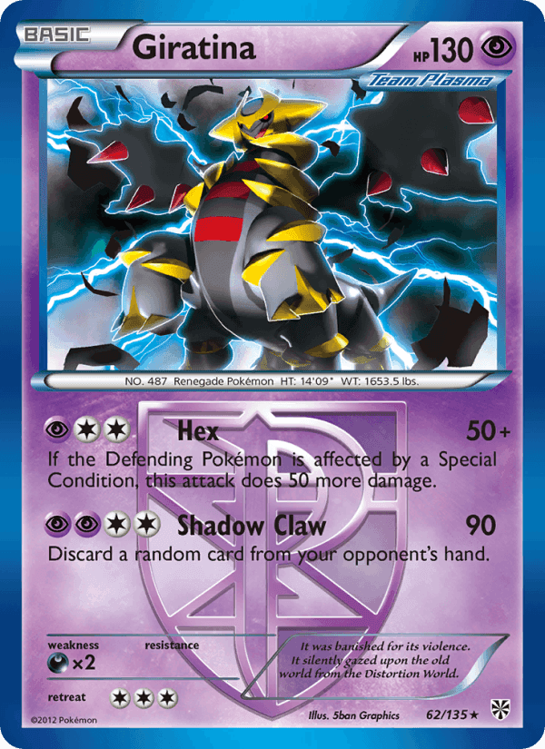 Giratina, card 62 from Plasma Storm