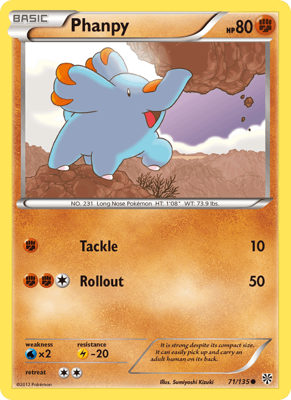 Phanpy, card 71 from Plasma Storm