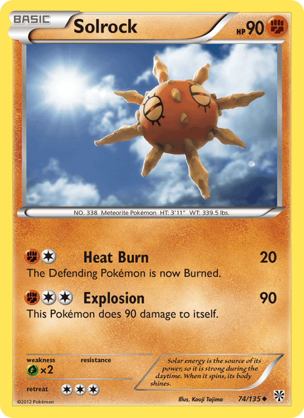Solrock, card 74 from Plasma Storm