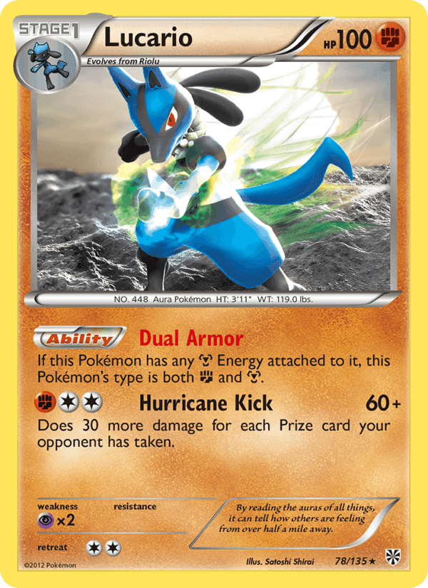 Lucario, carta 78 de Plasma Storm