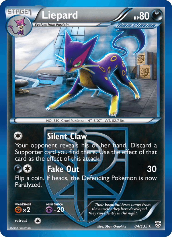 Liepard, card 84 from Plasma Storm